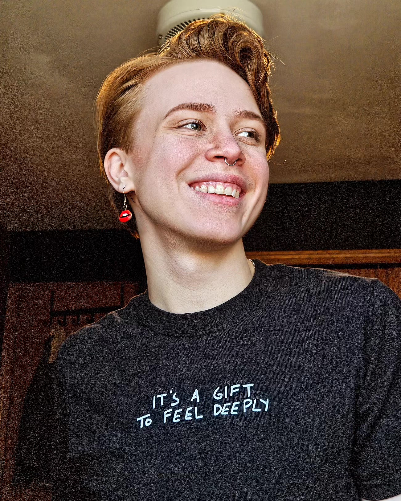 It's a Gift to Feel Deeply Embroidery Shirt