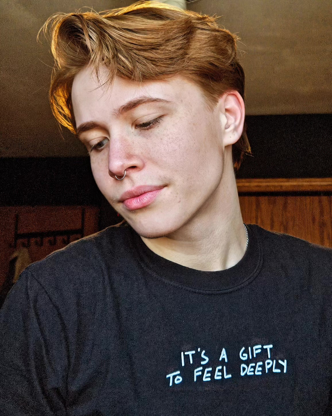 It's a Gift to Feel Deeply Embroidery Shirt