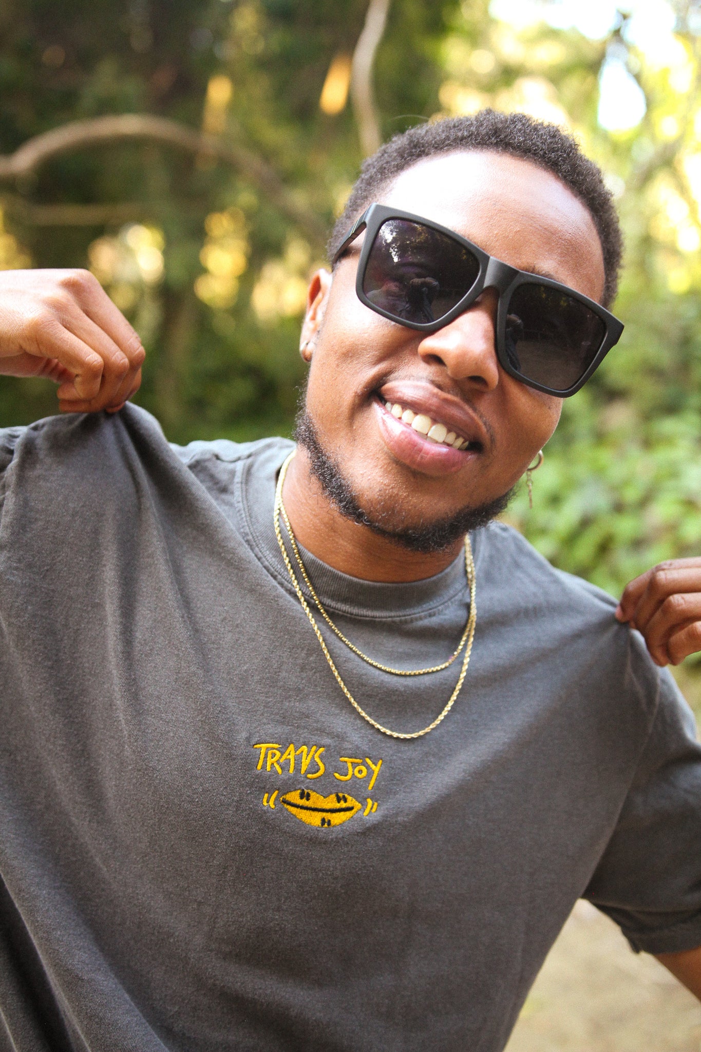 Trans Joy Embroidery Shirt