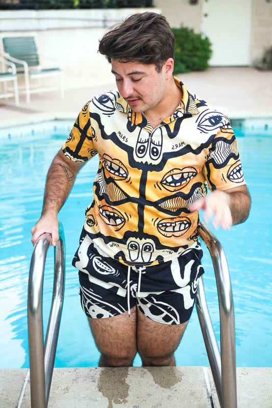 Eye Mouth Wiggle Summer Polo