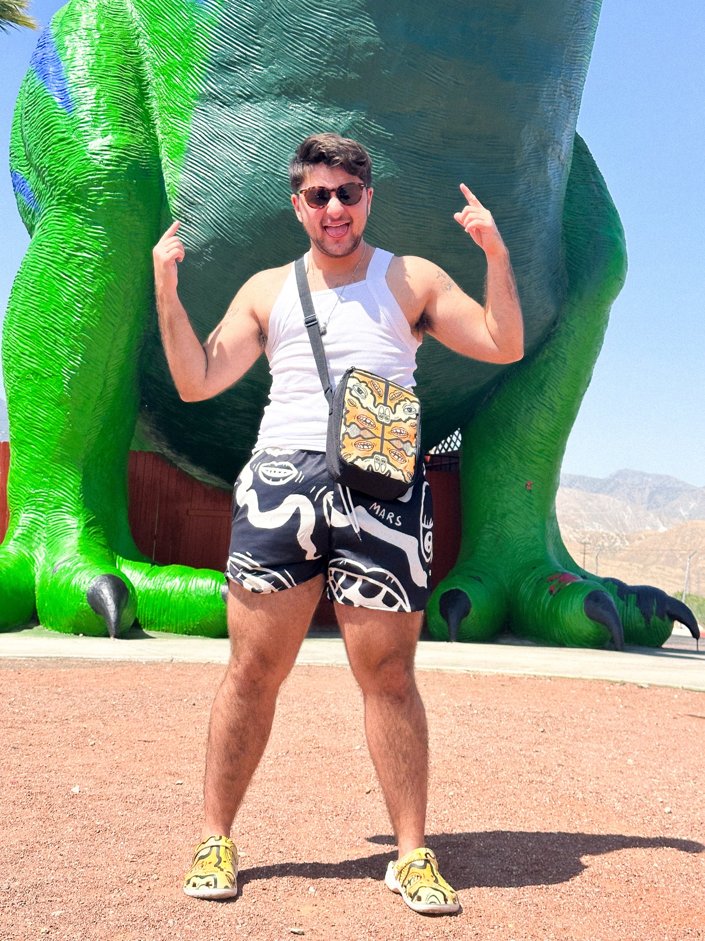 Eye Mouth Wiggle Square Satchel