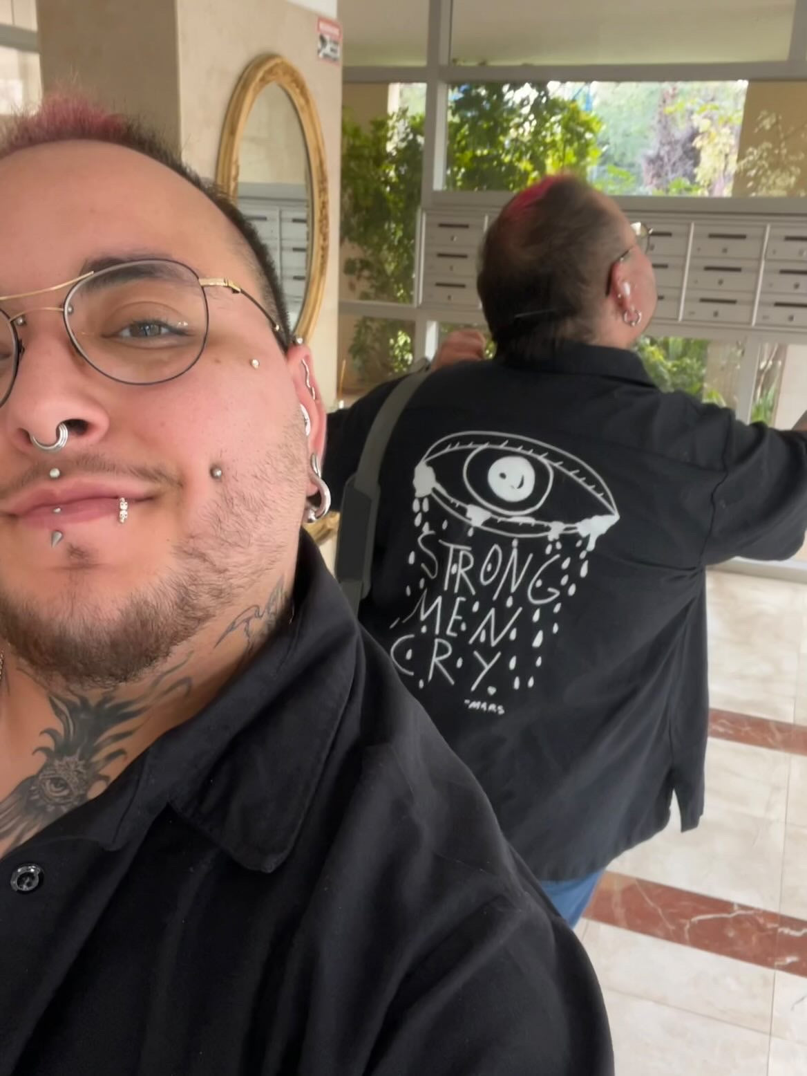 STRONG MEN CRY Button Up