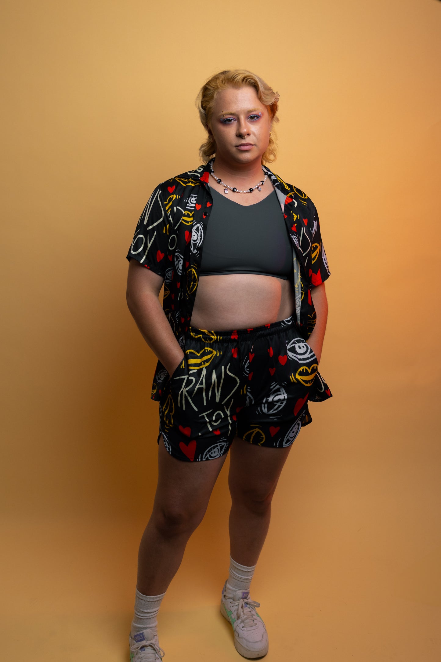 Trans Joy Printed Dysphoria-Destroying Swim/Sport Shorts (4in inseam)