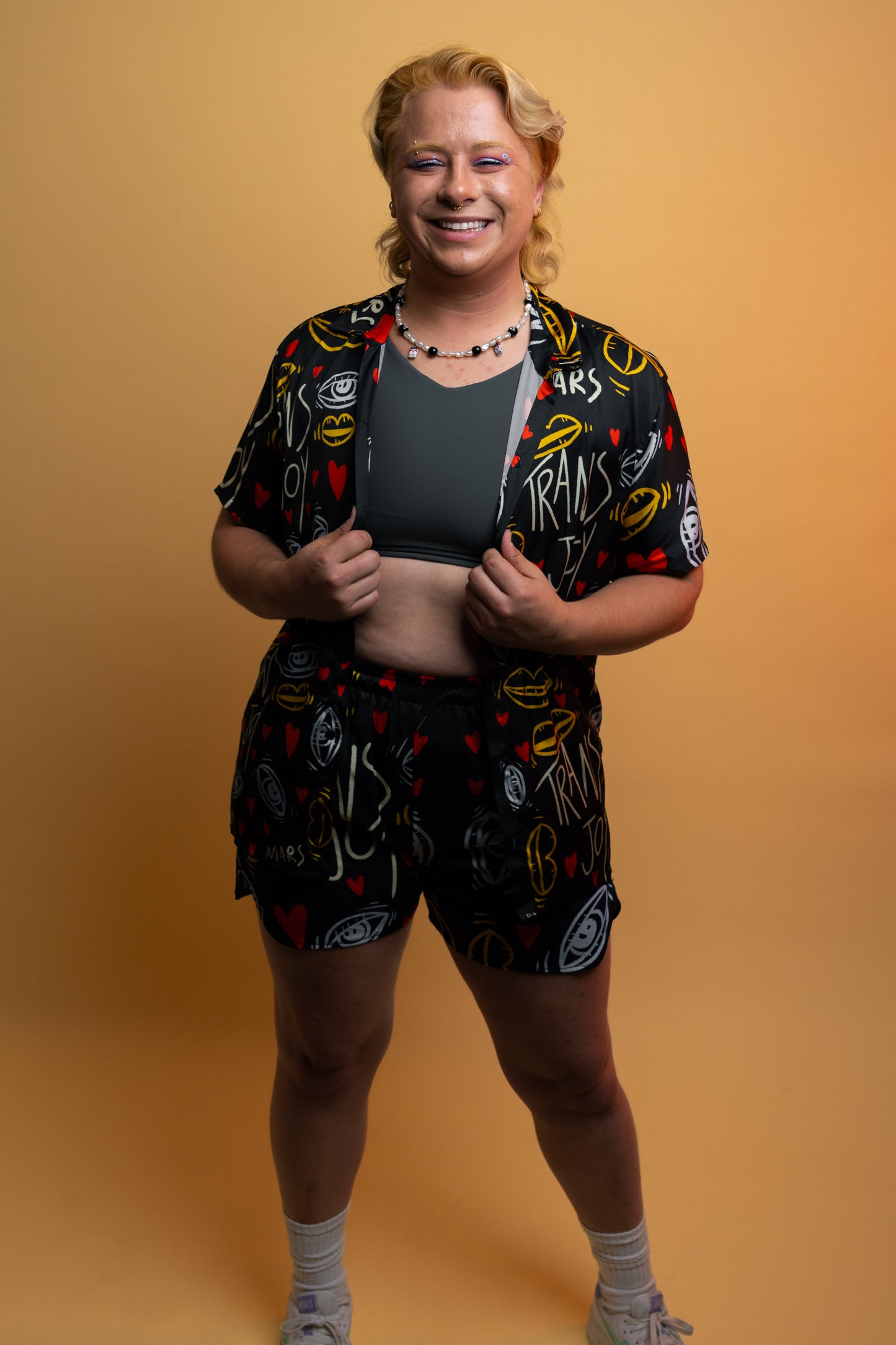 Trans Joy Printed Dysphoria-Destroying Swim/Sport Shorts (4in inseam)