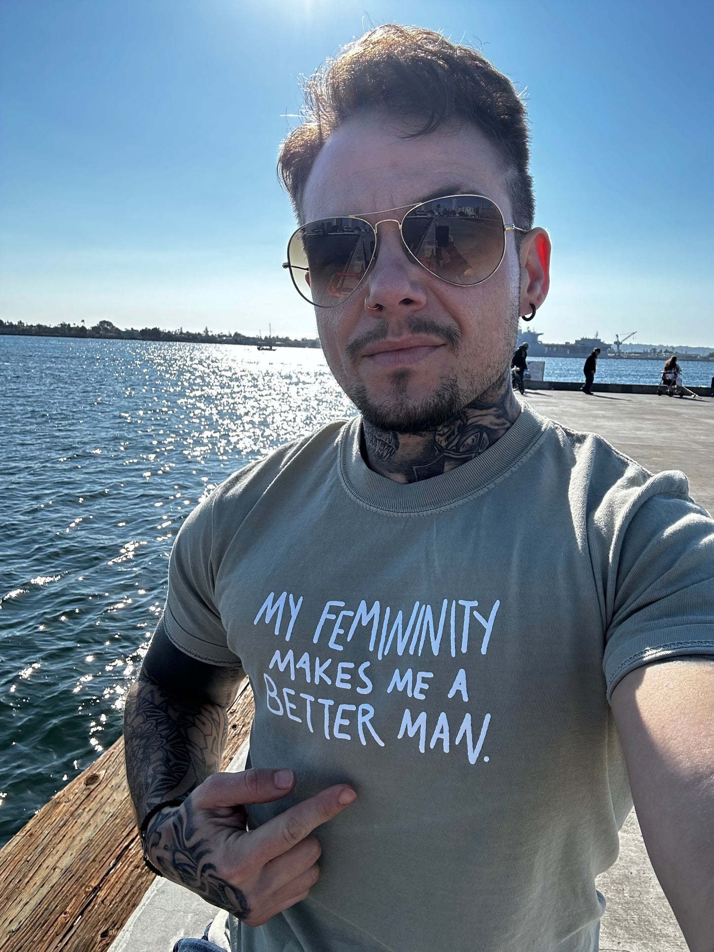 my femininity makes me a better man shirt