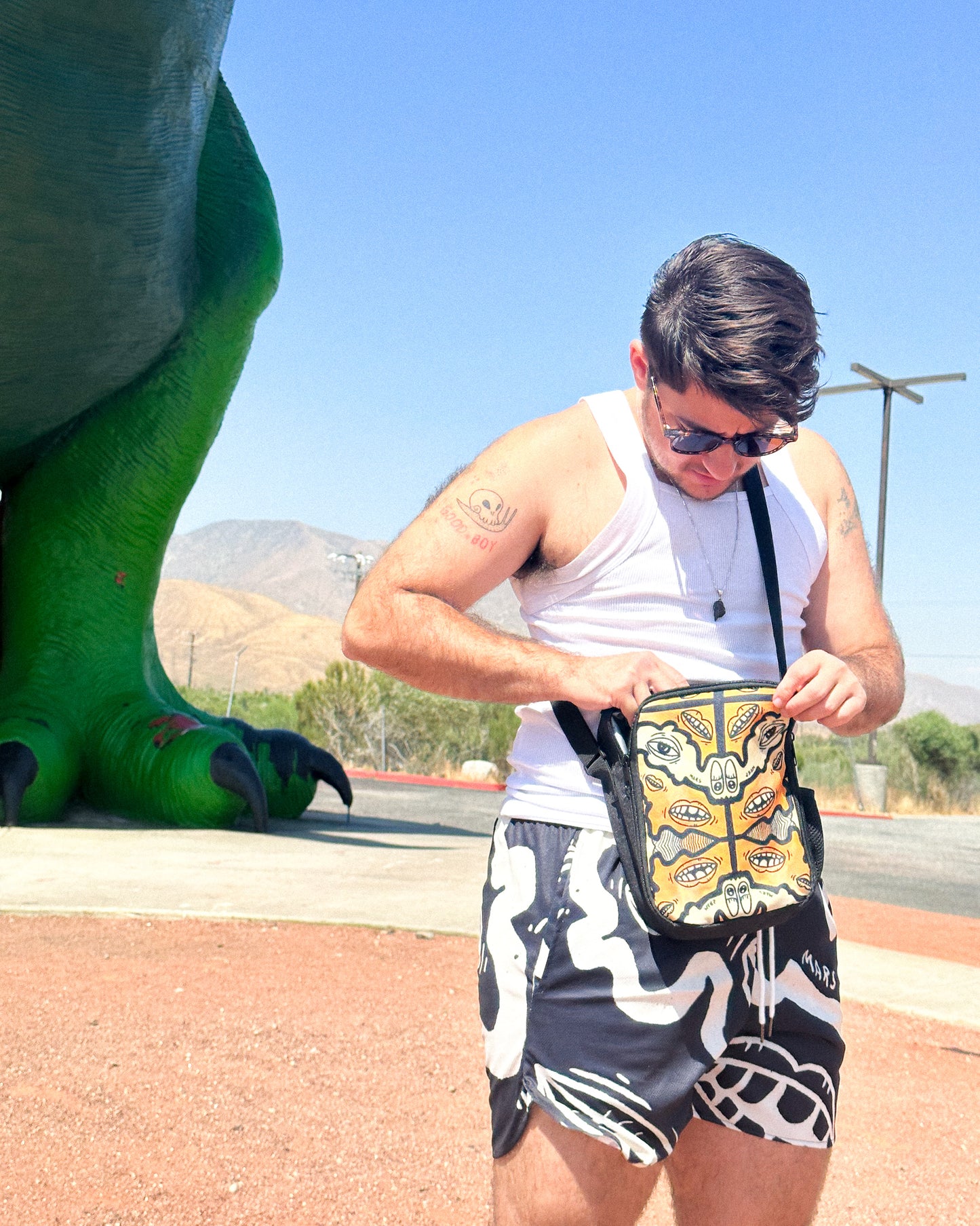 Eye Mouth Wiggle Square Satchel