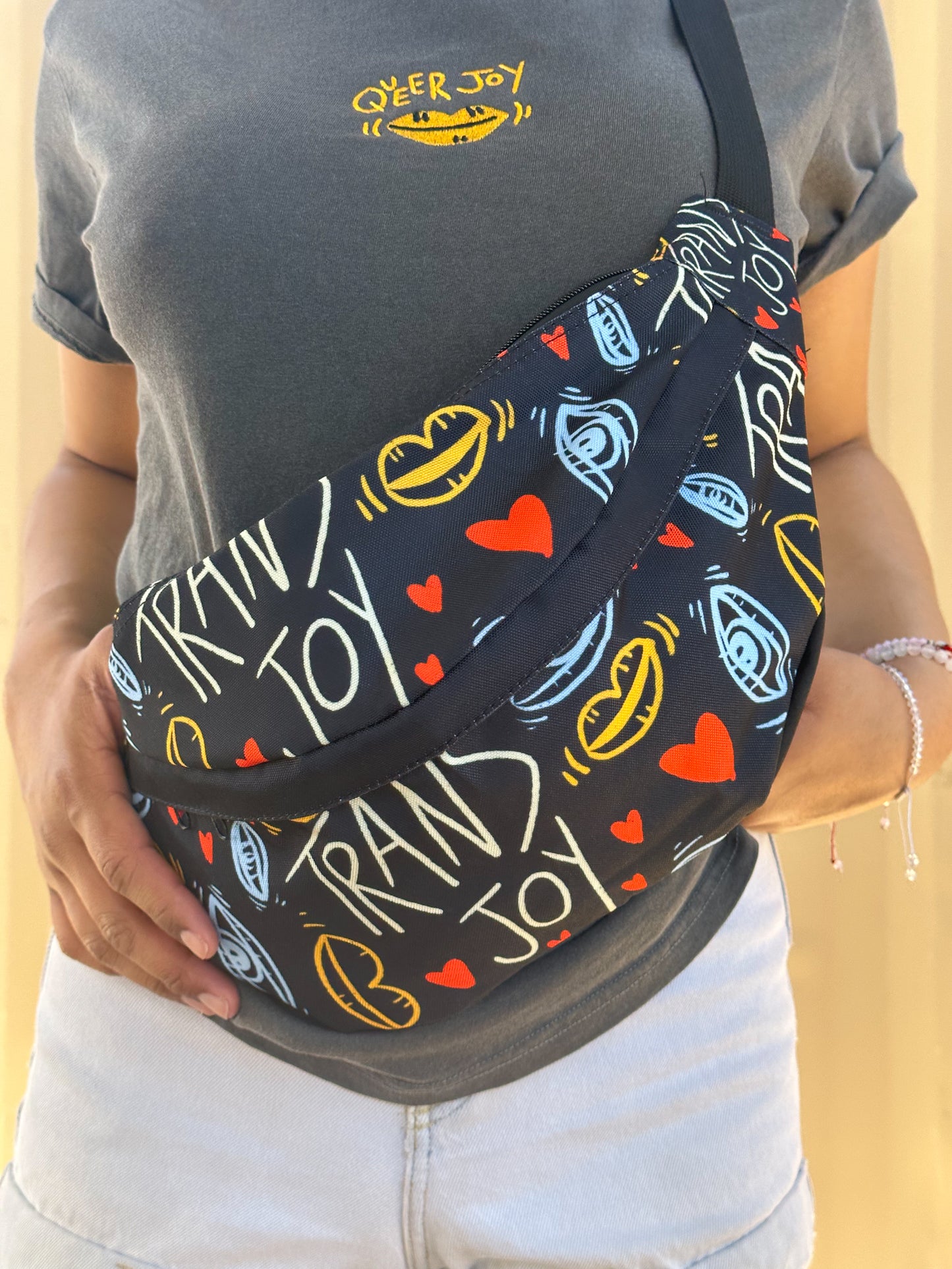 Trans Joy Print Oversized Fanny Pack