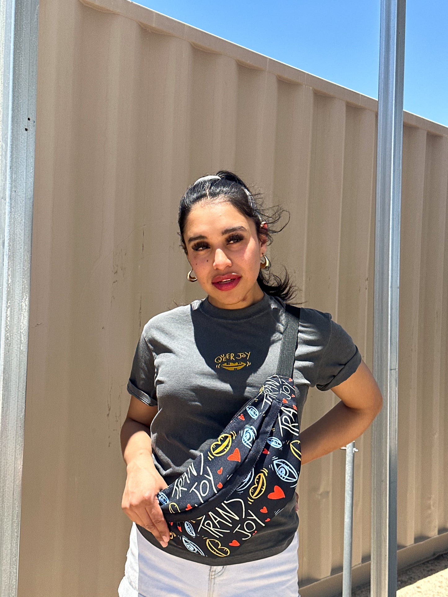 Trans Joy Print Oversized Fanny Pack