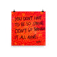 Don't go through it all alone print
