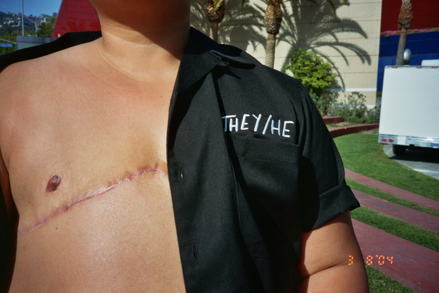 They/He Camp Shirt
