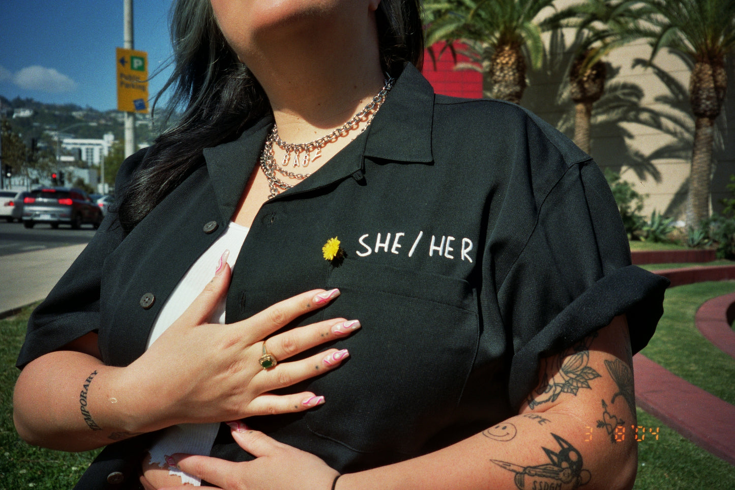 She/Her Camp Shirt