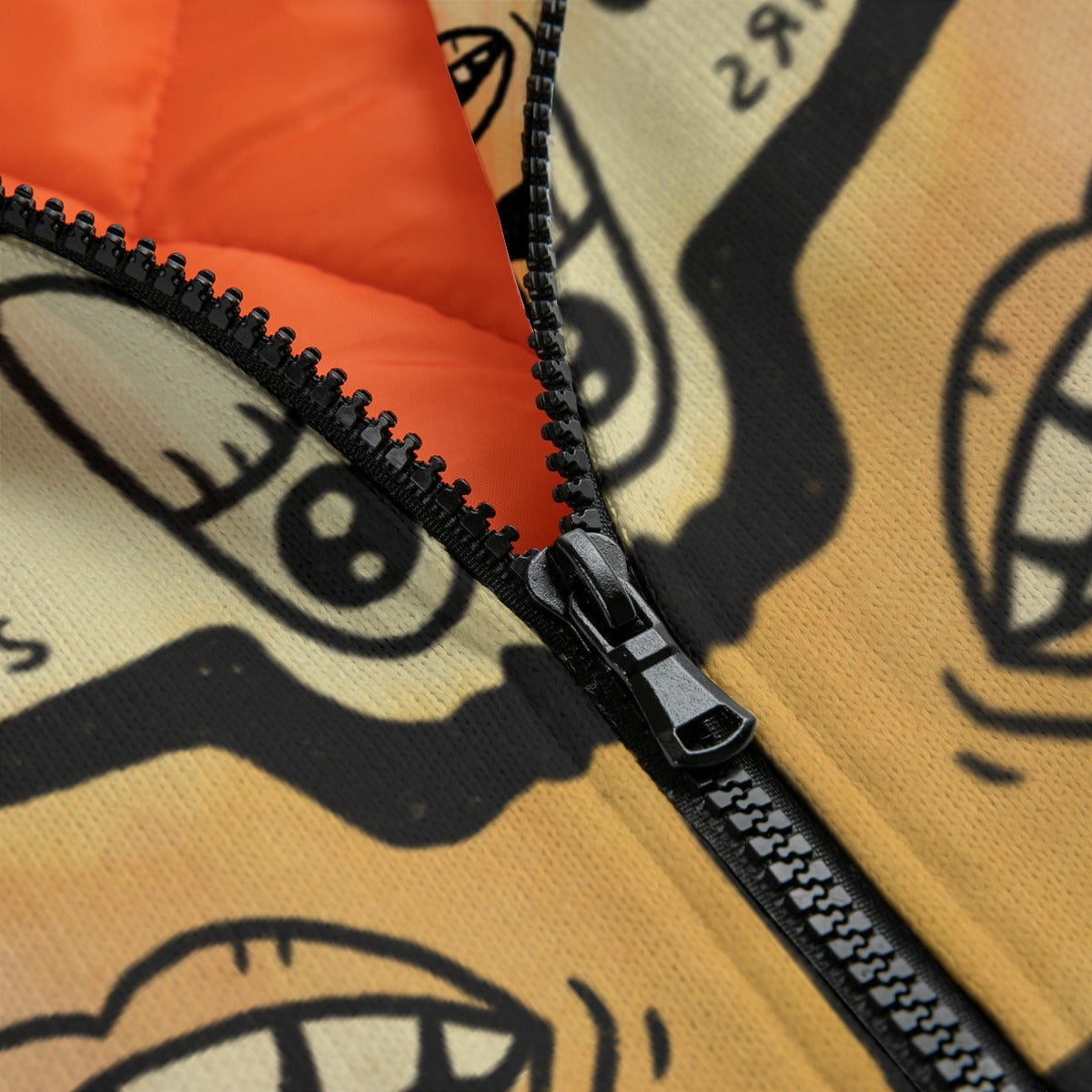 Eye Mouth Wiggle Knitted Fleece Lapel Jacket