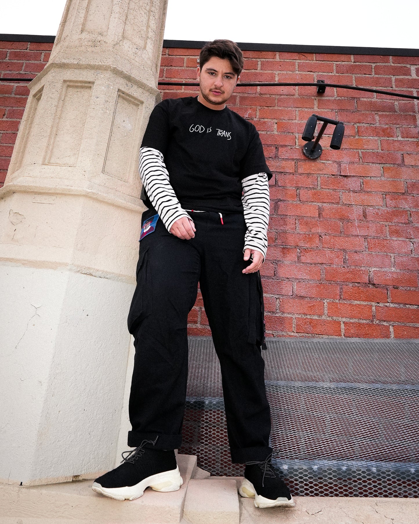 GOD IS TRANS BLACK SHIRT