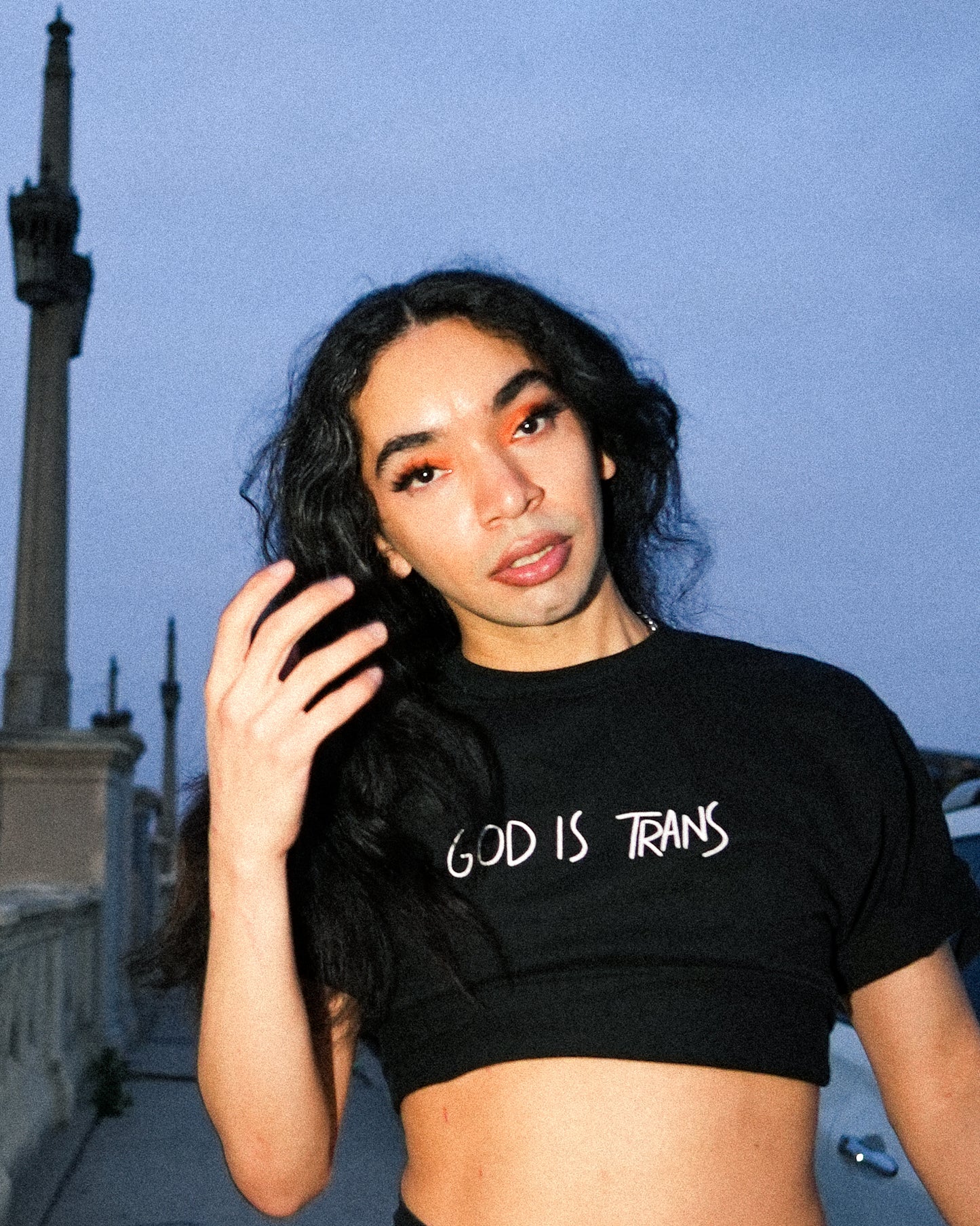 GOD IS TRANS BLACK SHIRT