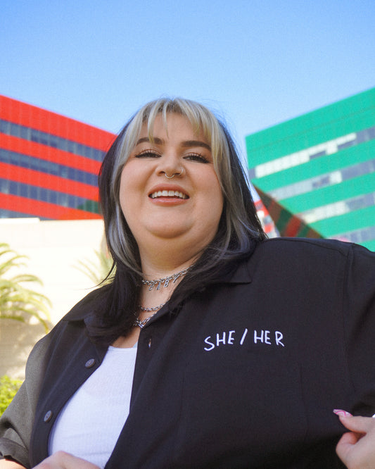 She/Her Camp Shirt