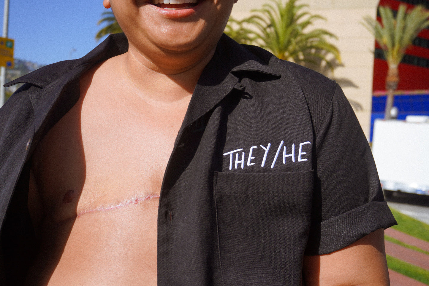 They/He Camp Shirt