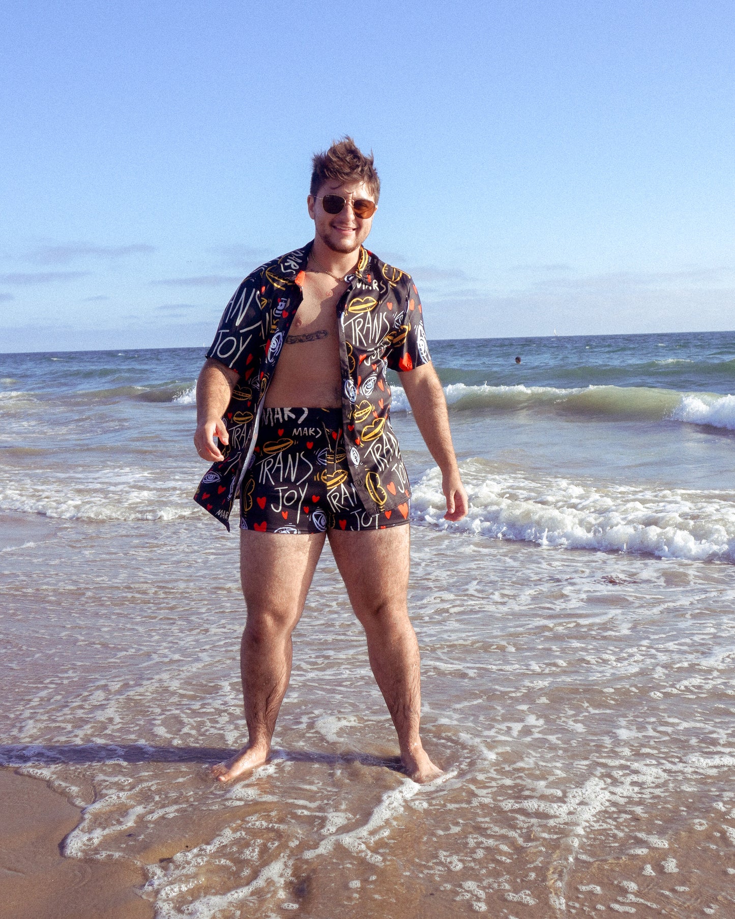 Trans Joy Printed Button Up