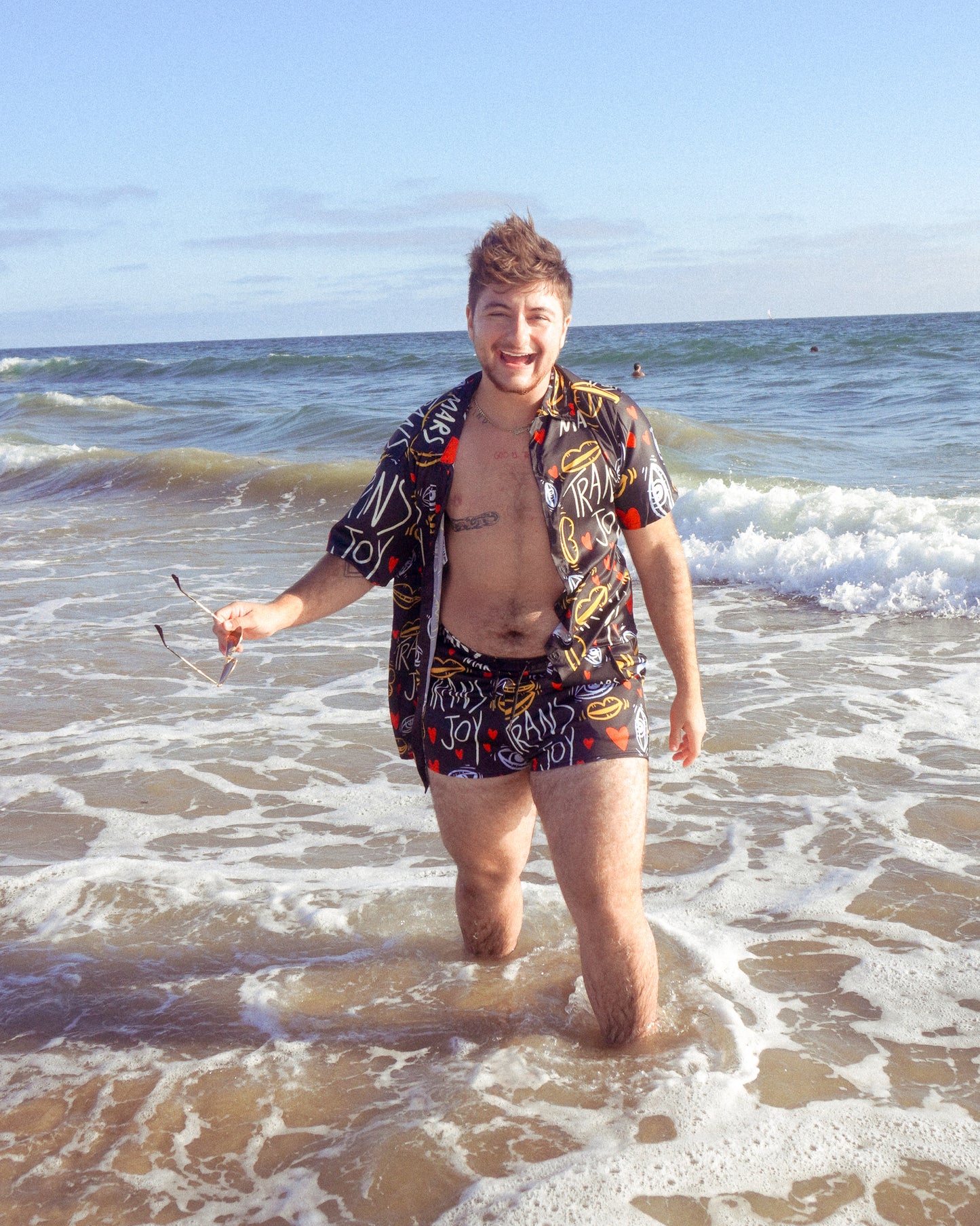 Trans Joy Printed Button Up