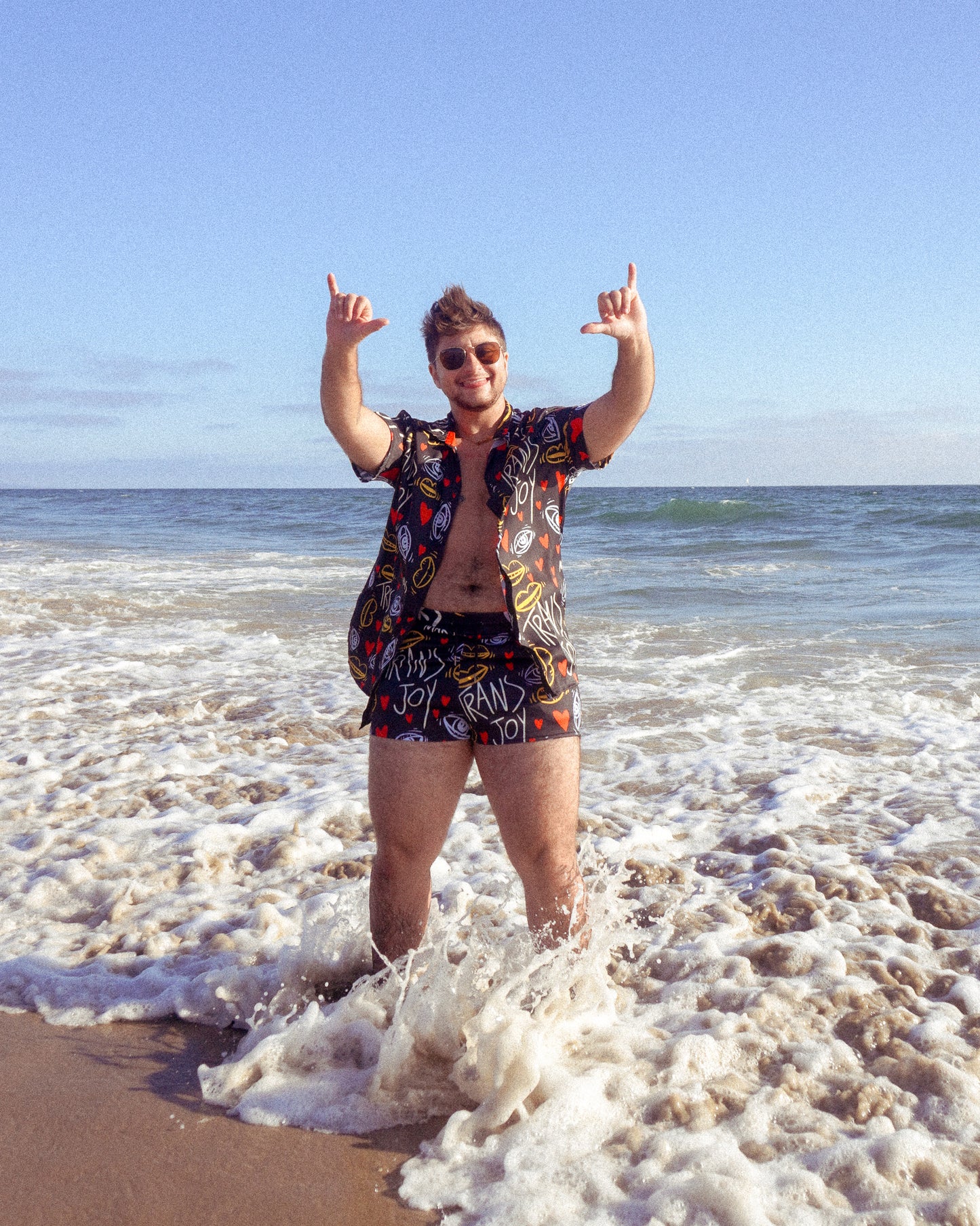 Trans Joy Printed Button Up