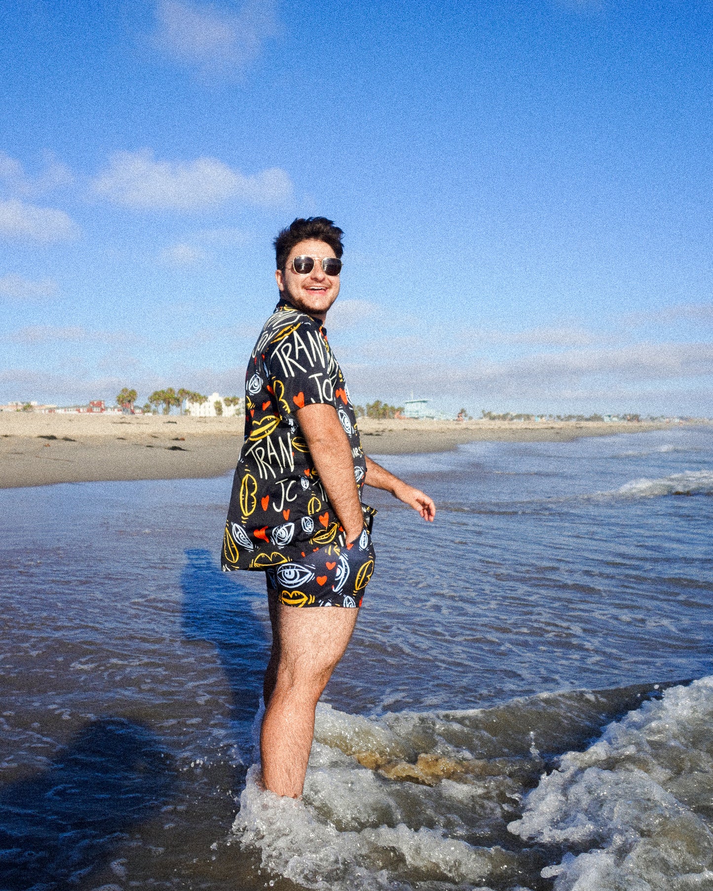 Trans Joy Printed Button Up