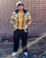 Eye Mouth Wiggle Knitted Fleece Lapel Jacket