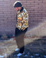 Eye Mouth Wiggle Knitted Fleece Lapel Jacket
