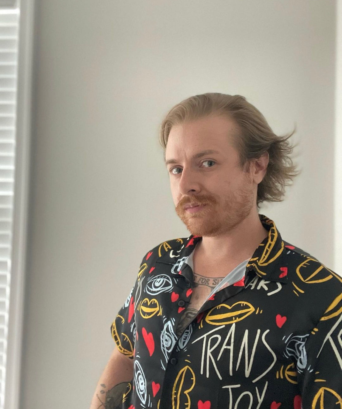 Trans Joy Printed Button Up