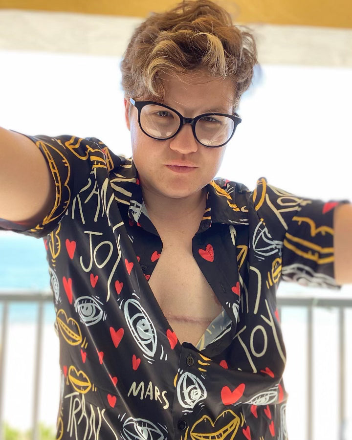 Trans Joy Printed Button Up