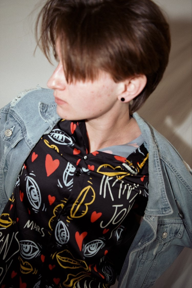 Trans Joy Printed Button Up